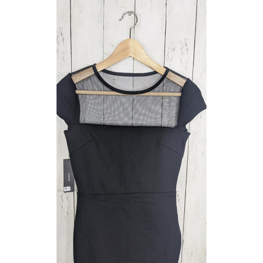 🌸NEW Lulu's black mini bodycon dress mesh top🌸